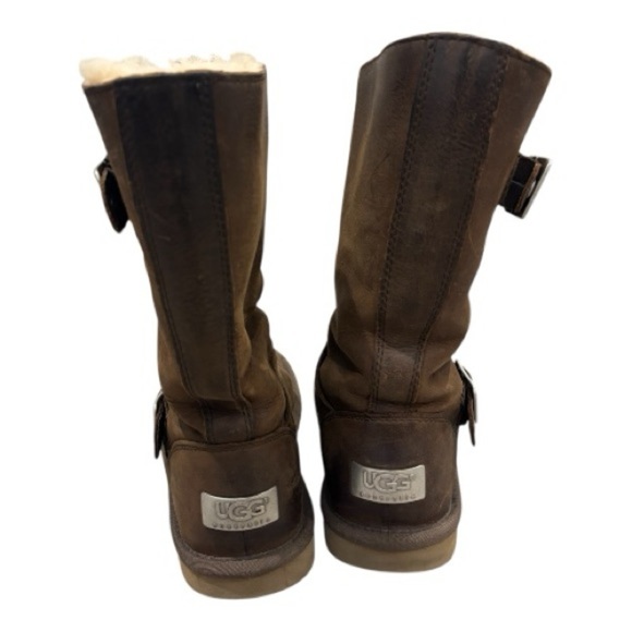 UGG Australia Boots Womens 6 Kensington Mid Shearling Winter Boot 5678 Brown - Picture 3 of 9